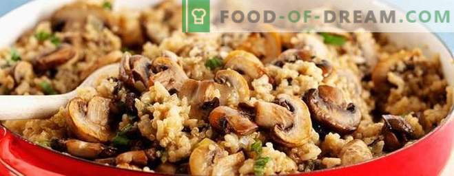 Pilaf végétarien aux champignons - une recette de pilaf de légumes maigre