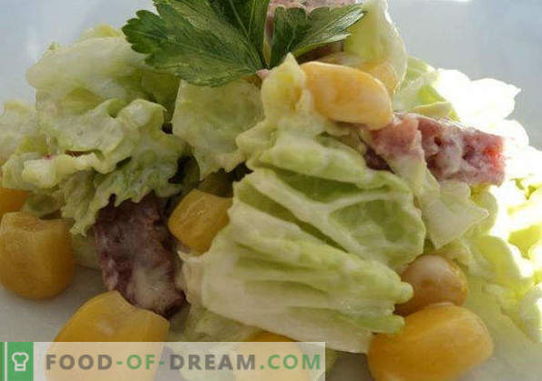 20 meilleures recettes de salade de chou de Beijing, règles de cuisson