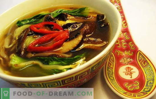 Soupe chinoise - sur le chemin de la sagesse orientale. Recettes de soupes chinoises avec nouilles, riz, fruits de mer, tomates, funchoza et poisson