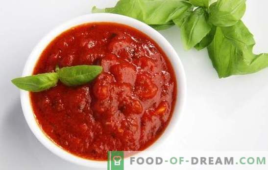 Sauces à la tomate faites maison: meilleures que le ketchup, plus savoureuses! Sauce tomate en pâte - vinaigrette universelle pour tous les plats