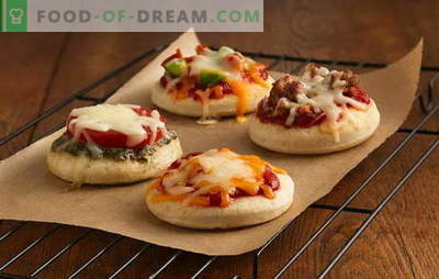 Mini pizza: a recipe for the right dough and a variety of toppings. What size and thickness should a real mini pizza be?