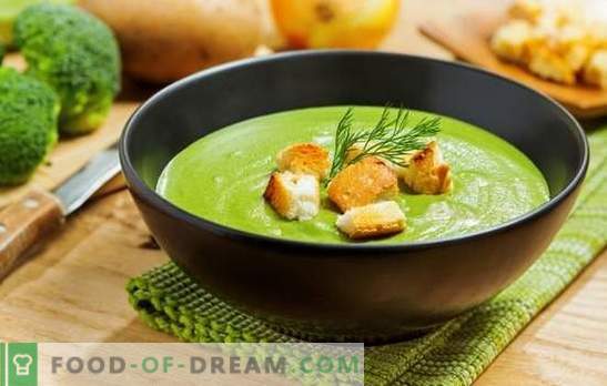 Soupe de purée de brocoli - pour la santé, l’esprit et une belle silhouette. Recettes de soupes à la crème de brocolis avec crème, fromage, poulet, champignons