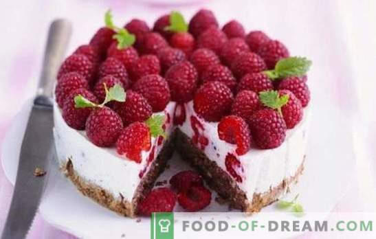Le gâteau aux framboises est une tentation estivale pour les dents sucrées. Recettes de gâteaux d'été aux framboises: des framboises en dessert - la vie est belle!