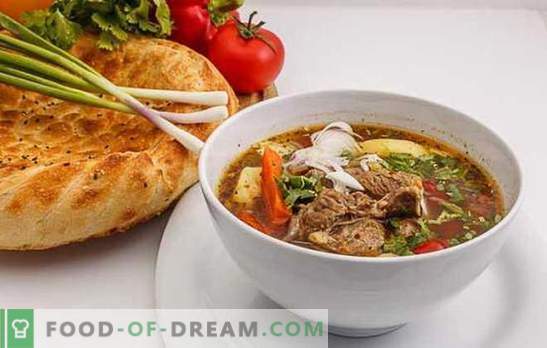 Shurpa en ouzbek est une version gagnant-gagnant de la chaleur nourrissante. Cuisine savoureuse, délicieux shurpa ouzbek avec agneau, boeuf