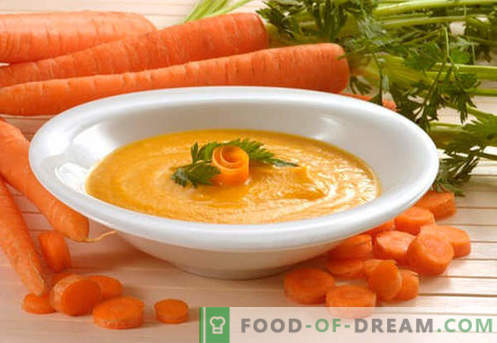 Purée de carottes - les meilleures recettes. Comment bien et savoureux purée de carottes cuites.