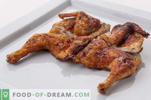 Tabac au poulet - les meilleures recettes. Comment cuire correctement et savoureux poulet au tabac.