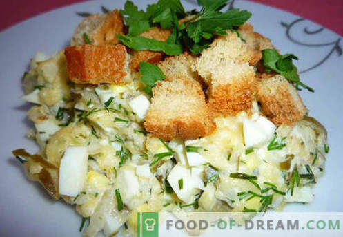 Salade au concombre mariné - recettes éprouvées. Comment bien et savoureux préparer une salade avec des cornichons.