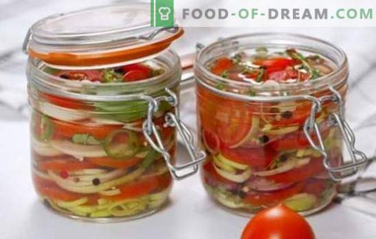 Délicieuses salades de tomates pour l’hiver: des vitamines en pots pour toute la famille. Les meilleures recettes de délicieuses salades pour l’hiver des tomates