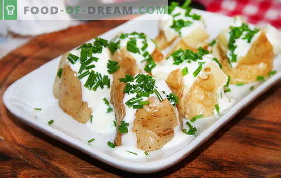 Le ragoût de pommes de terre à la crème sure est un plat d’accompagnement tendre et nourrissant. Recettes pour compote de pommes de terre à la crème sure: dans une poêle, au four et à la mijoteuse