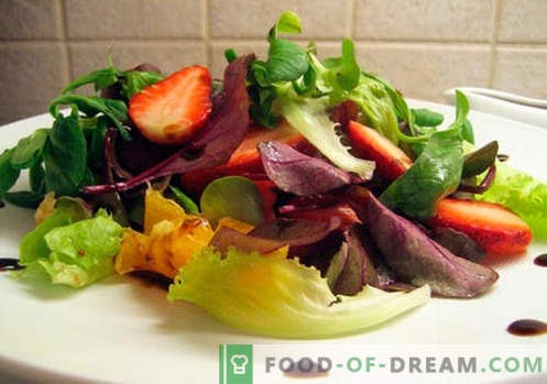 Salade au vinaigre balsamique - des recettes éprouvées. Comment faire cuire une salade avec du vinaigre balsamique.