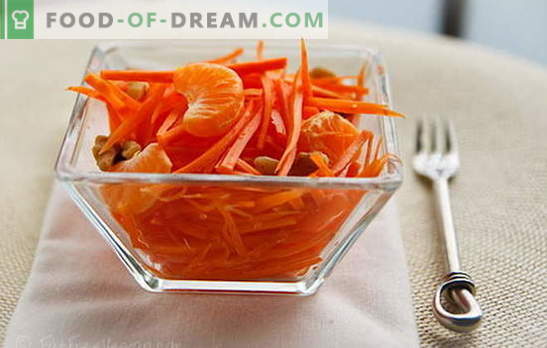 Salade de carottes à la vitamine: le goût et les avantages d’un repas simple. Recettes pour la salade de carottes vitaminées: dessert ou snack-bar