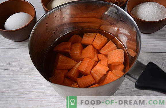 Casserole de carottes: brillante et savoureuse, presque comme un gâteau! Recette photo par auteur de la cocotte de carottes utile de l'auteur