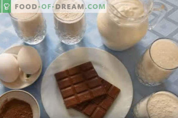 Cake Count ruins, recettes à la crème sure, meringue, lait concentré, crème anglaise