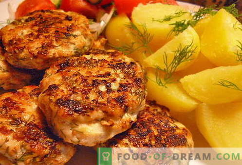 Côtelettes de poulet hachées - les meilleures recettes. Comment cuire correctement et savourer des boulettes de poulet hachées.