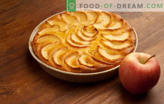 Une tarte simple et rapide avec des pommes, des oranges et du fromage cottage. Les meilleures recettes pour une simple tarte aux pommes pour une main rapide
